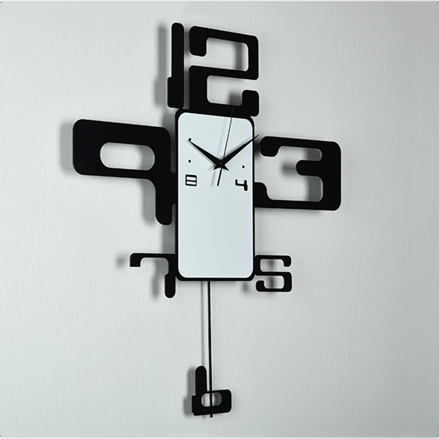 

Large Creative Wall Clock Modern Design Metal Digital Wall Watch Best Selling 2018 Products Kitchen Clocks Decorative Tools4C355