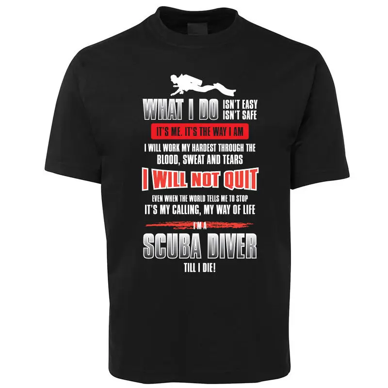 Men T-Shirt Men Clothing Plus Size New Im A Scuba Diver 100% Cotton Tee Shirt Men T-Shirt Men Clothing Plus Size New Im A Scuba Diver 100% Cotton Tee Shirt