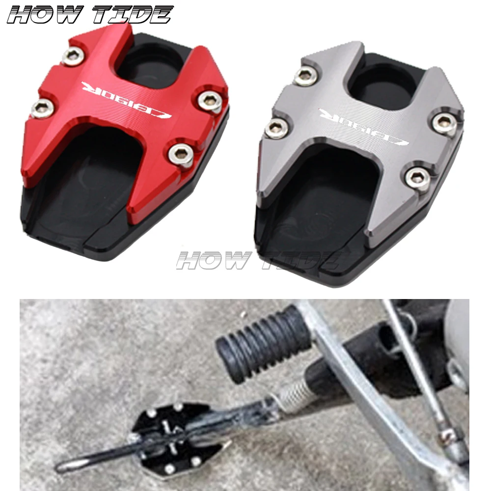 

For HONDA CB190R CB 190R CB190 2016 2017 2018 Motorcycle Side Kickstand Stand Extension Support Plate pad Logo Accessories