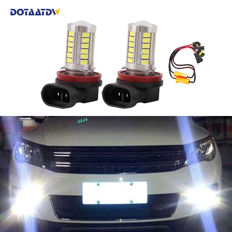 DOTAATDW 2x яркий ошибок 9006 HB4 светодиодный автомобиля проектор противотуманная фара