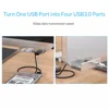ORICO MH4PU aluminio 4 puertos USB 3,0 tipo Clip HUB para escritorio Laptop Clip rango 10-32mm con 150cm fecha Cable-plata ► Foto 2/6