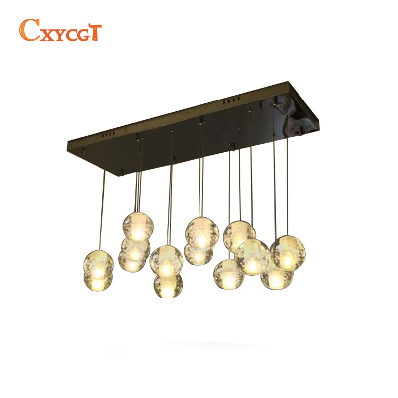

Modern Led K9 Crystal Meteor Shower ball Pendant lamp polished chrome stainless base Atmosphere lamp14Lights