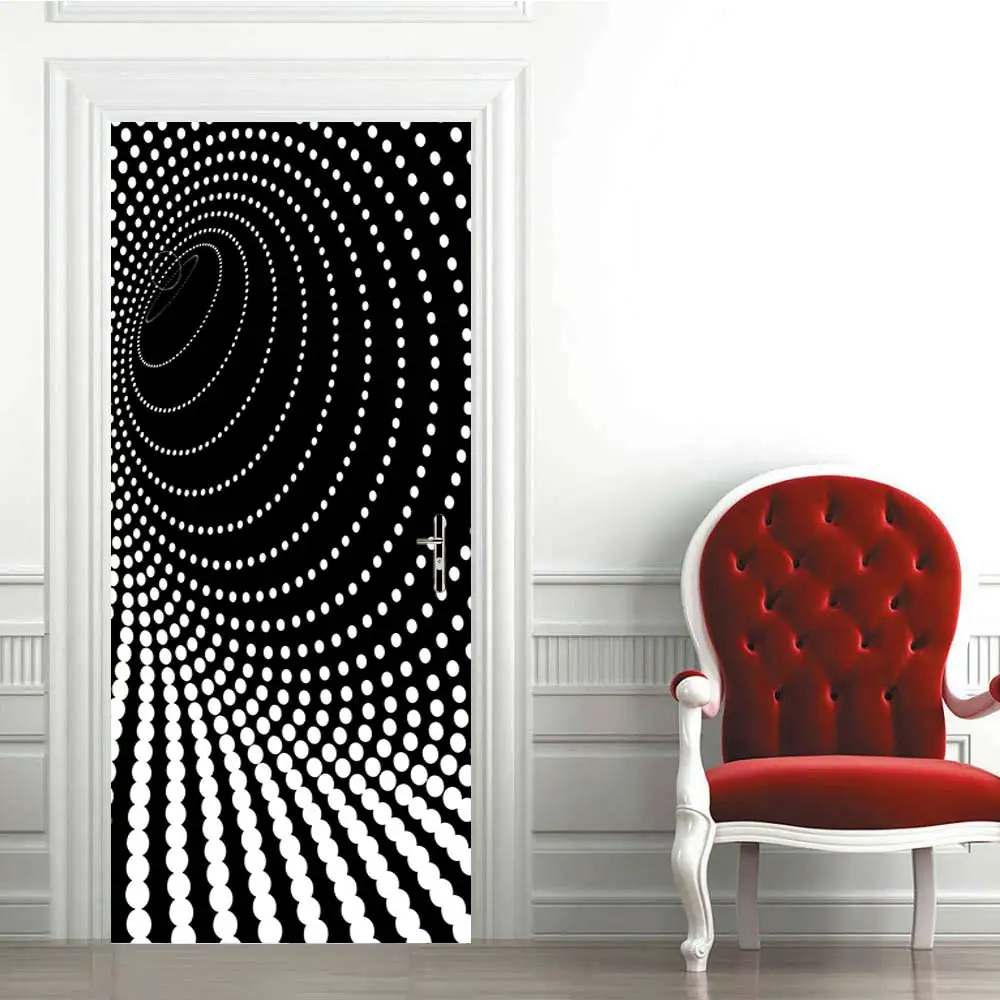 Креативные 3D наклейки на дверь в стиле Dazzle Point DIY, домашний декор, самоклеющиеся обои, водостойкая Фреска для ремонта дверей спальни
