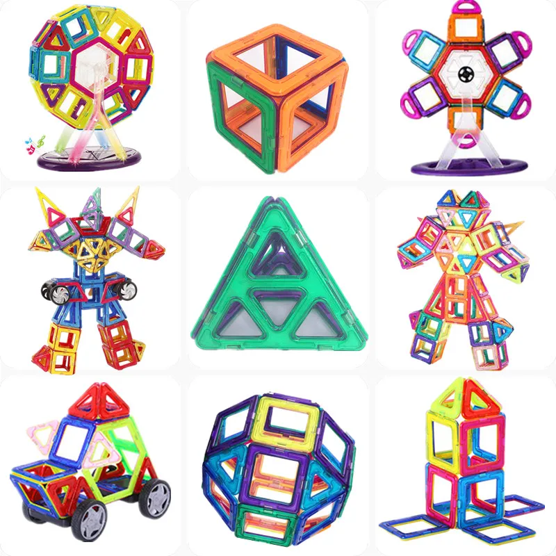 

153pcs Mini Magnetic Building Blocks Designer Construction Accessory Plastic Magnet Pulling Educational Diy Toys For Kids Gifts