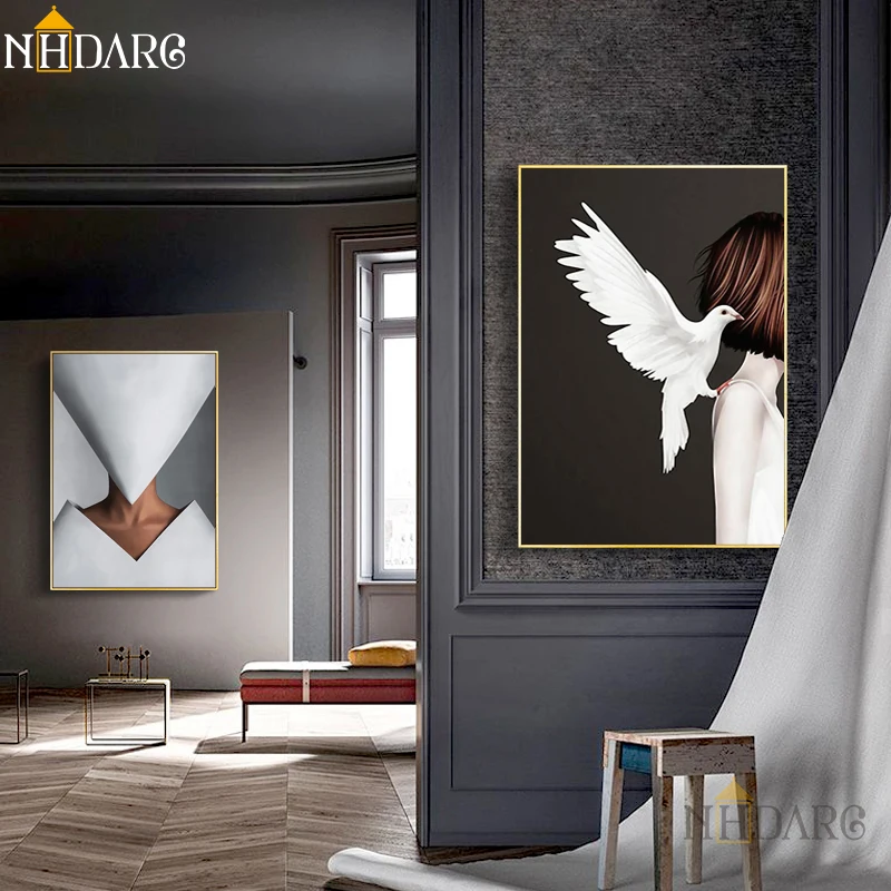 

New Arrivals Fashion Figure Creative Posters And Prints Canvas Painting Art Wall Pictures for Living Room Modern Home Decor