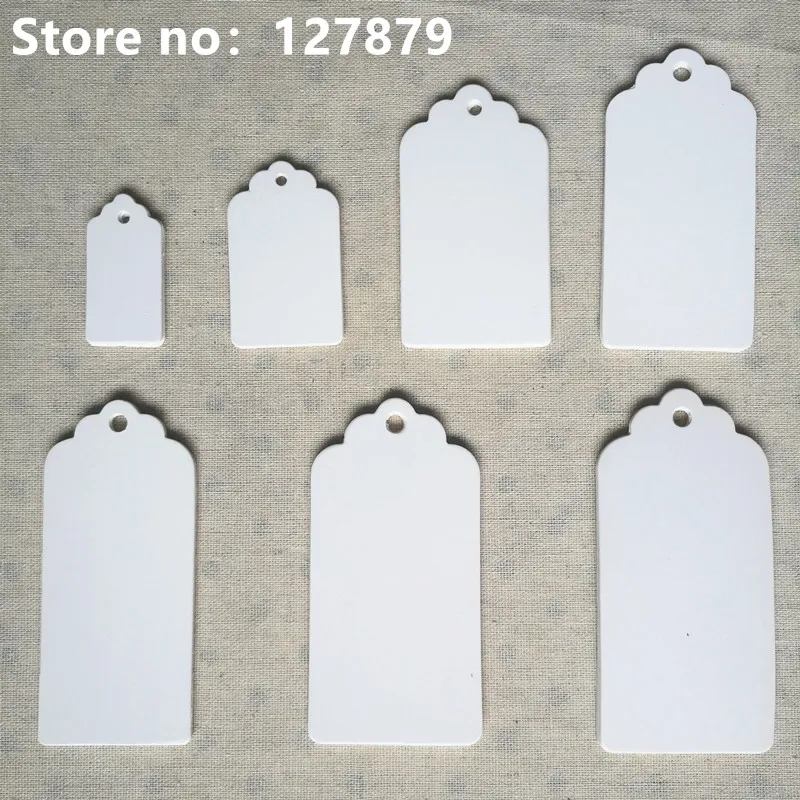 100pcs Rectangle Paper Price Cards String Cord Price Tags White Blank Label  Jewelry Display Card Package Hang Tag Card - AliExpress