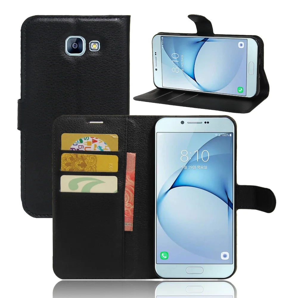 

YINGHUI For Galaxy A8 Case Wallet Style PU Leather Flip Case For Samsung GALAXY A8 5.7" Phone Cases Back Cover Fundas With Stand