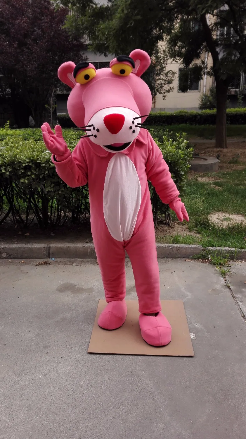 pink panther mascot costume cheap leopard custom fancy costume anime