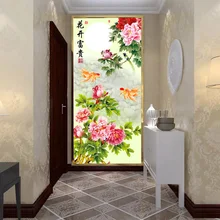 Индивидуальный светильник, прозрачные непрозрачные матовые наклейки, стеклянная пленка для ванной, раздвижные дверные оконные наклейки, крыльцо, наклейки пион