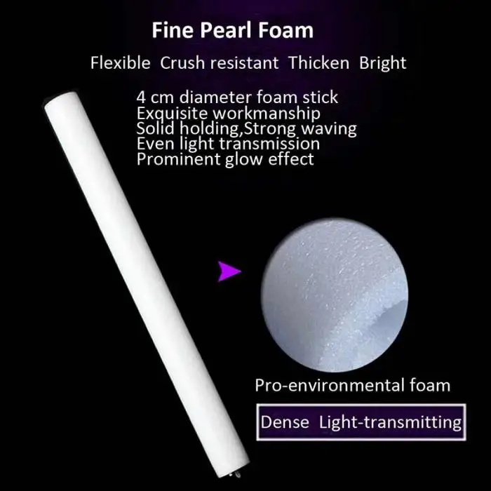 1/4/12 шт светильник вверх светодиодная палочка из вспененного материала палочки ралли восторженные поднимет настроение Batons вечерние мигающая светящаяся палочка