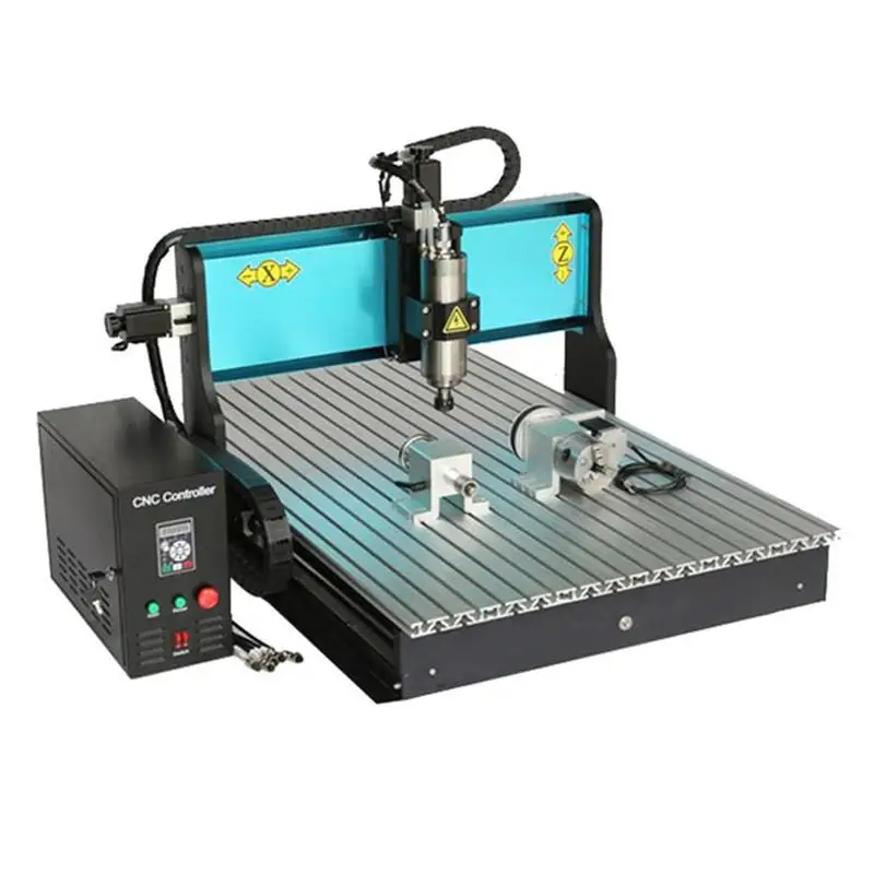 Free DHL JFT CNC 6090 Industrial Wood Milling Machine 4 Axis 2200W