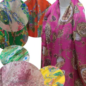 

LEO&LIN Summer style 100% Silk silk chiffon 1.35 meters width 35 cloth fabric patchwork (1 meter)