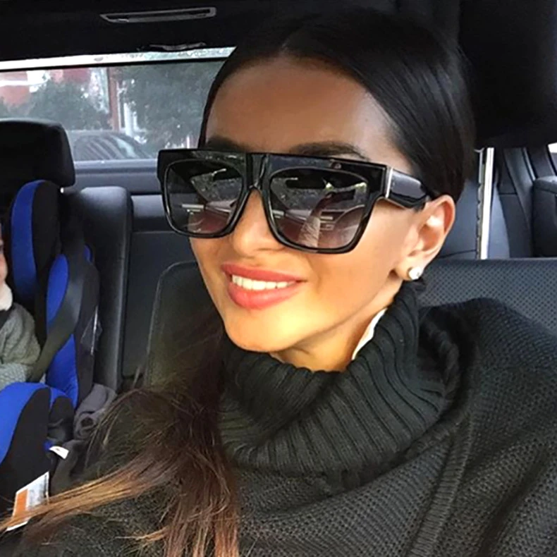 Square Celebrity Italy Brand Designer famous Kim Kardashian Sunglasses