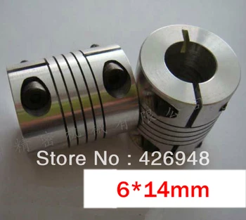 

10pcs 6mm to 14mm Flexible Shaft Coupler 6*14mm Clamp Shaft Coupling Connector,32mm Diameter 40mm length 32x40mm (D32 L40)