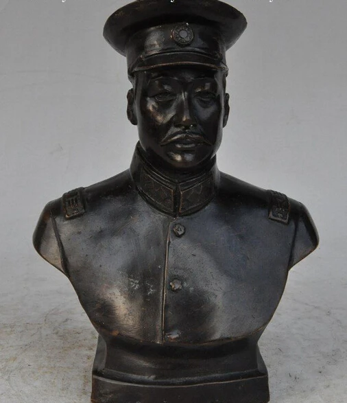 

shitou 002209 china bronze National Revolutionary Army Generals Li Lieh-chun head bust statue