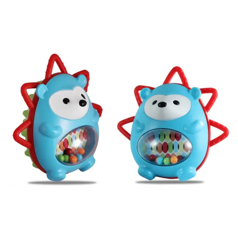 

Lovely 3D Animal Hedgehog Rattle Soother Teether Safety Soft Baby Hand Bell Children Educational Toy