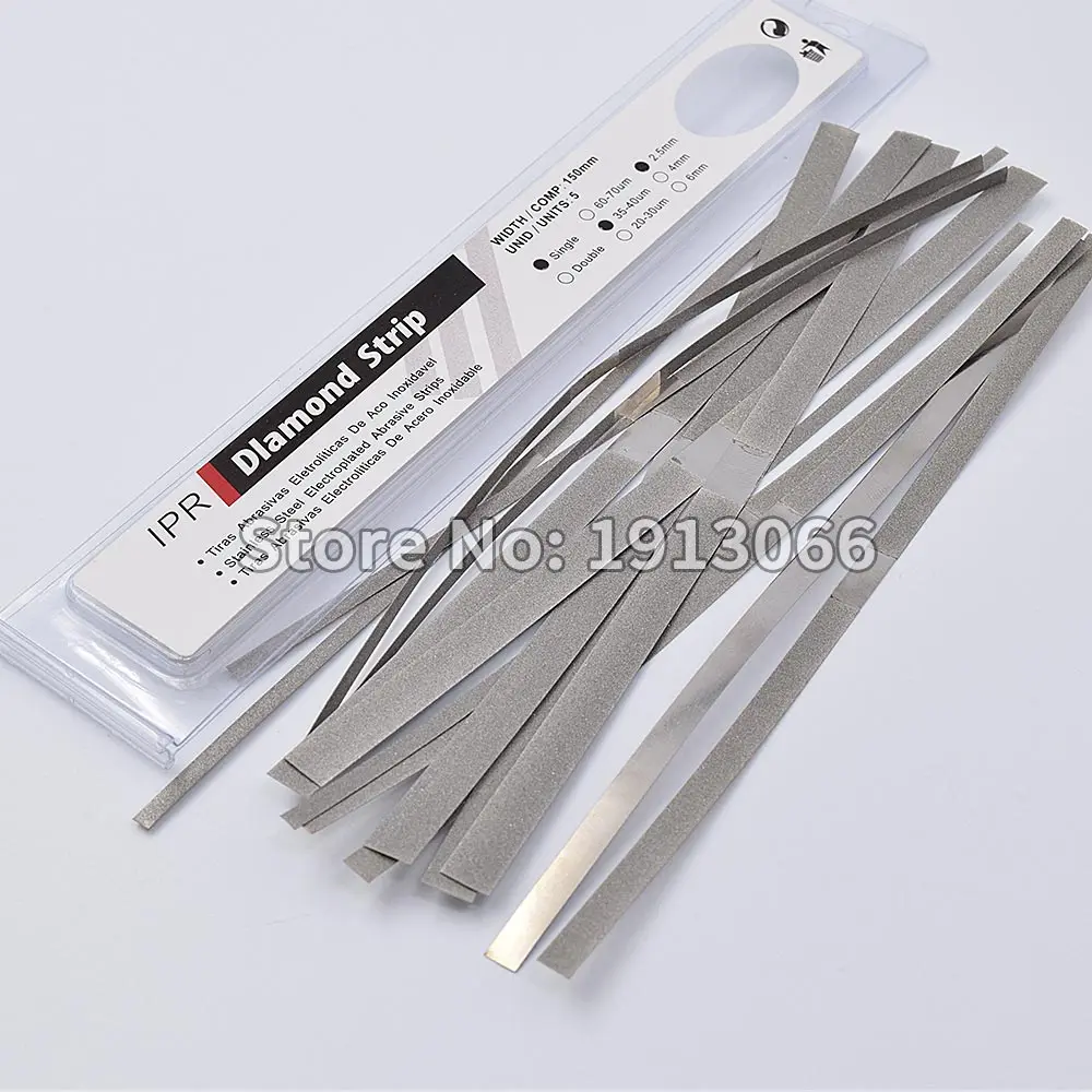 Dental Slotted 35 40um Orthodontic Stainless Steel IPR Diamond Abrasive