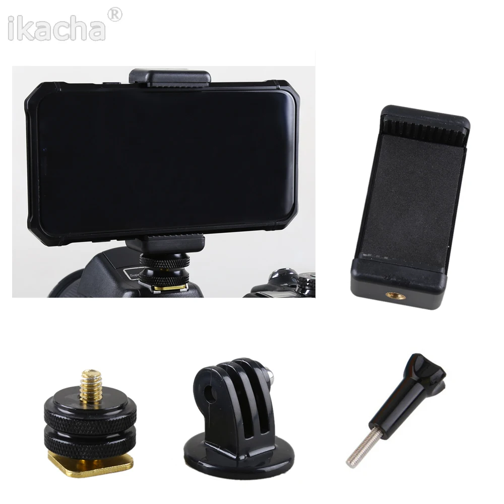 Hot Shoe Mount Adapter Universal Phone Holder for GoPro