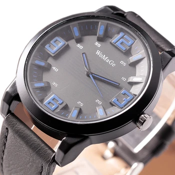 

WEESKY Sport Watch Luxury Brand 3D Blue Dial Analog PU Band Mens Army Military Quartz Clock Relogio Masculino