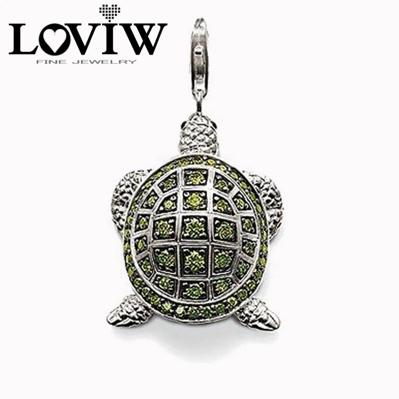 

Green Sea Turtle Pendant,European Style Punk Good fine Jewerly For Women, DIY Ocean Gift 925 Sterling Silver,Super Deals