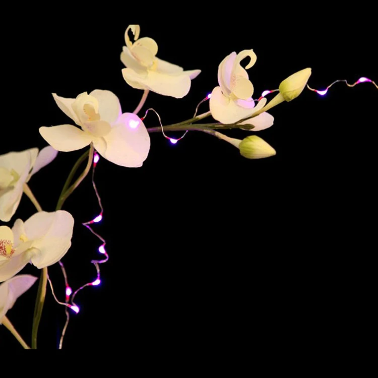 Высочайшее Качество Мини-открытый декоративные светильники светодиодные строки для свадьбы украшение вазе
