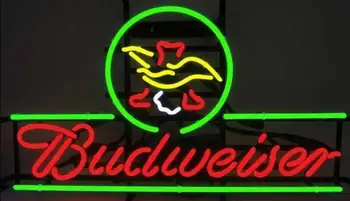 Custom Budweiser Eagle Glass Neon Light Sign Beer Bar 1