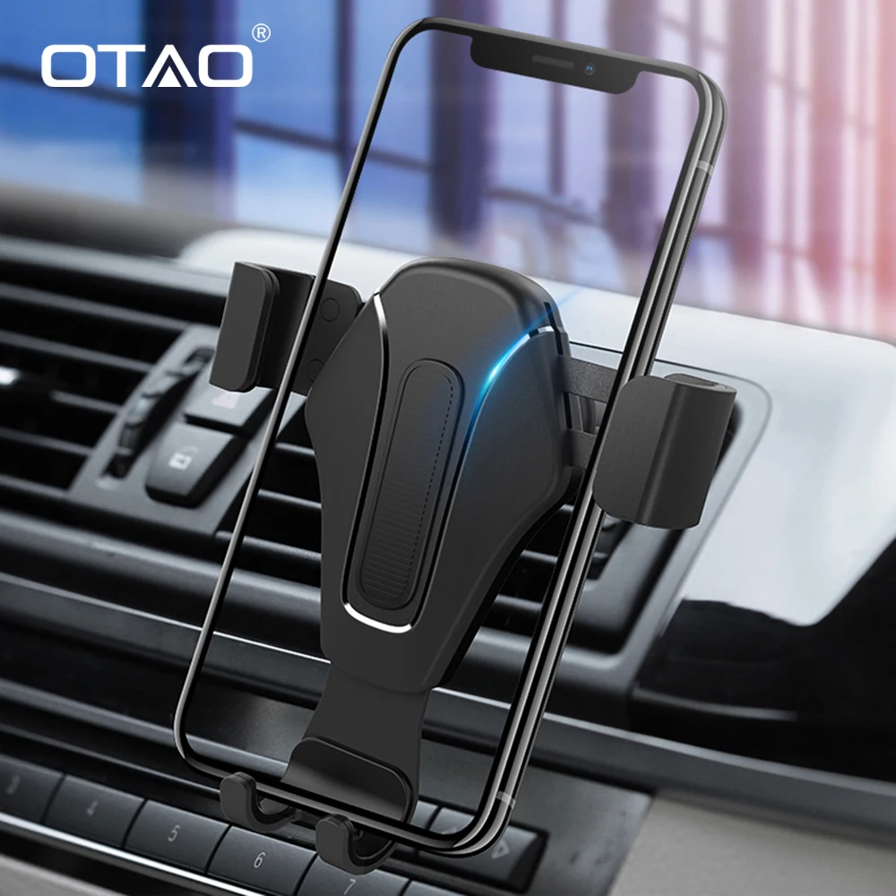 

OTAO Car Phone Holder For iPhone 8 Air Vent Mount Gravity Car Holder 360 Degree Rotate Universal Mobile Phone Holder For Huawei