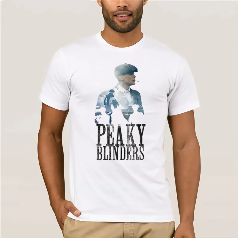 Новое поступление 2018 Мужская модная футболка peaky blinders повседневная хипстерская с