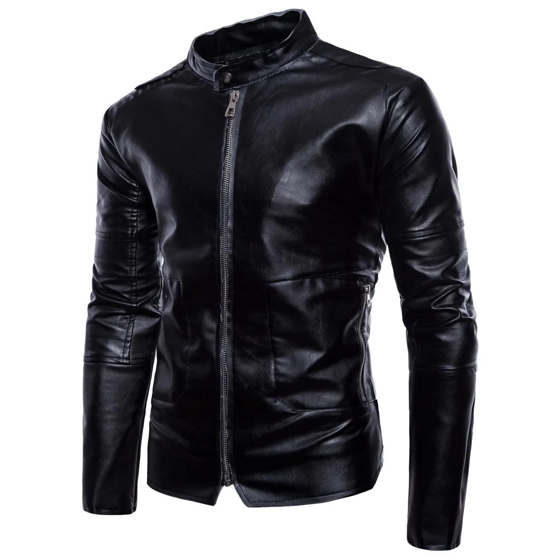 Hommes Nouvelle Noir Printemps Cuir De 2018 Taille Grande En Veste rxzX6Ww5rq