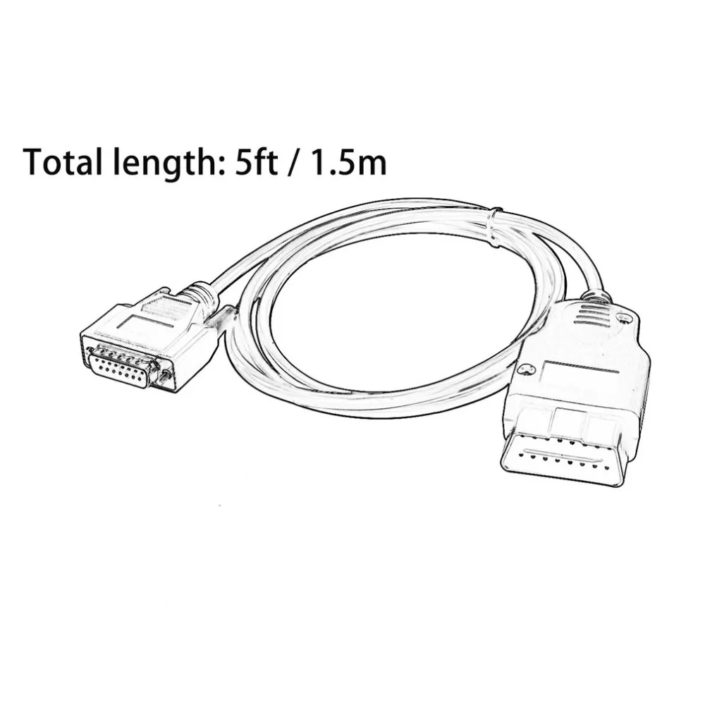 Автомобильный диагностический адаптер OBD OBD-II 16 Pin папа-дБ 15 Pin женский удлинитель автомобильный диагностический инструмент