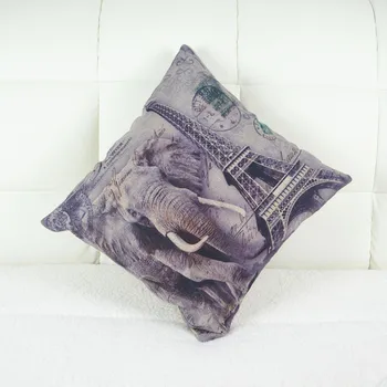 

Manufacturers custom elephant Eiffel Tower Halloween synthetic pillow household linen sofa cushions coreless - no Pillow core