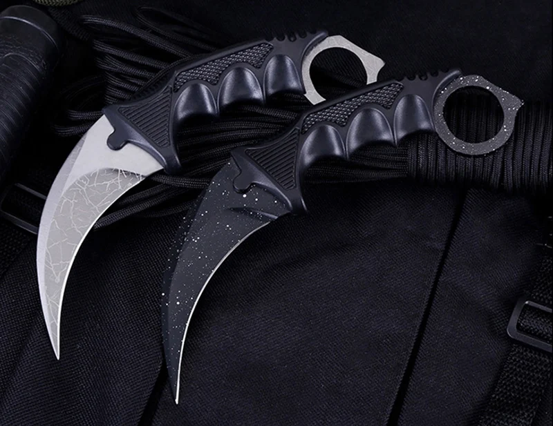 CS GO, тактический коготь, нож Karambit, инструменты для кемпинга, охоты, выживания, EDC, ножи с фиксированным лезвием, с оболочкой