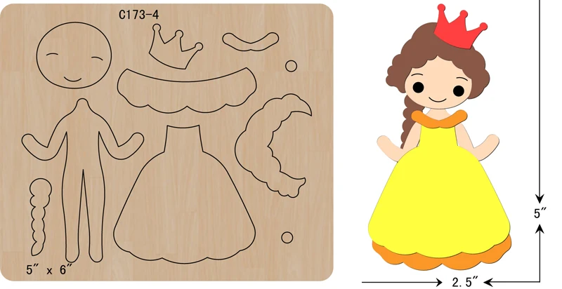 

New princess Wooden die Scrapbooking C-173-4 Cutting Dies