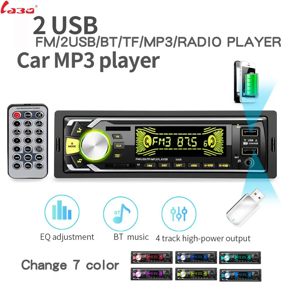 2019 New products Bluetooth Autoradio Car Stereo Radio FM Aux Input Receiver SD USB 12V In-dash 1 din Car MP3 Multimedia Player