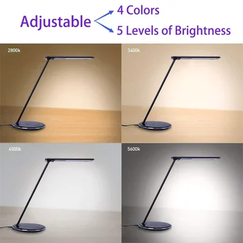 

Hot LED Desk Lamp with 10W Qi Fast Wireless Charger Dimmable Adjustable Bedside Table Lamp XJS789