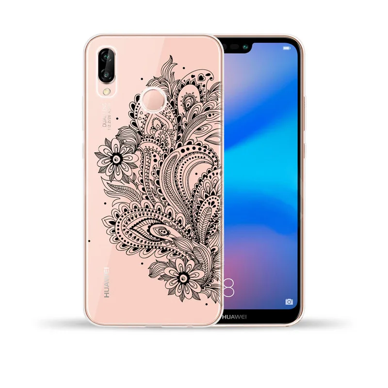 Кружевной Цветочный сексуальный цветочный ТПУ чехол для Huawei Mate 10 P8 P9 P10 P20 Lite Pro P