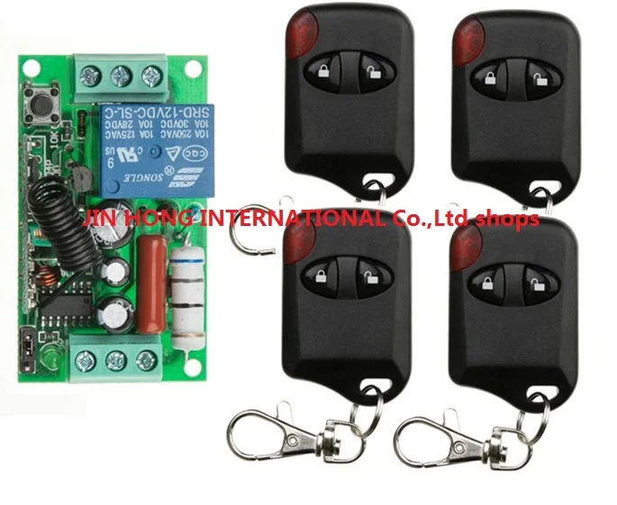 

New 220V 1CH latching relay With learnng button 315/433mhz wireless remote switch control 220v automation for 4* transmitter
