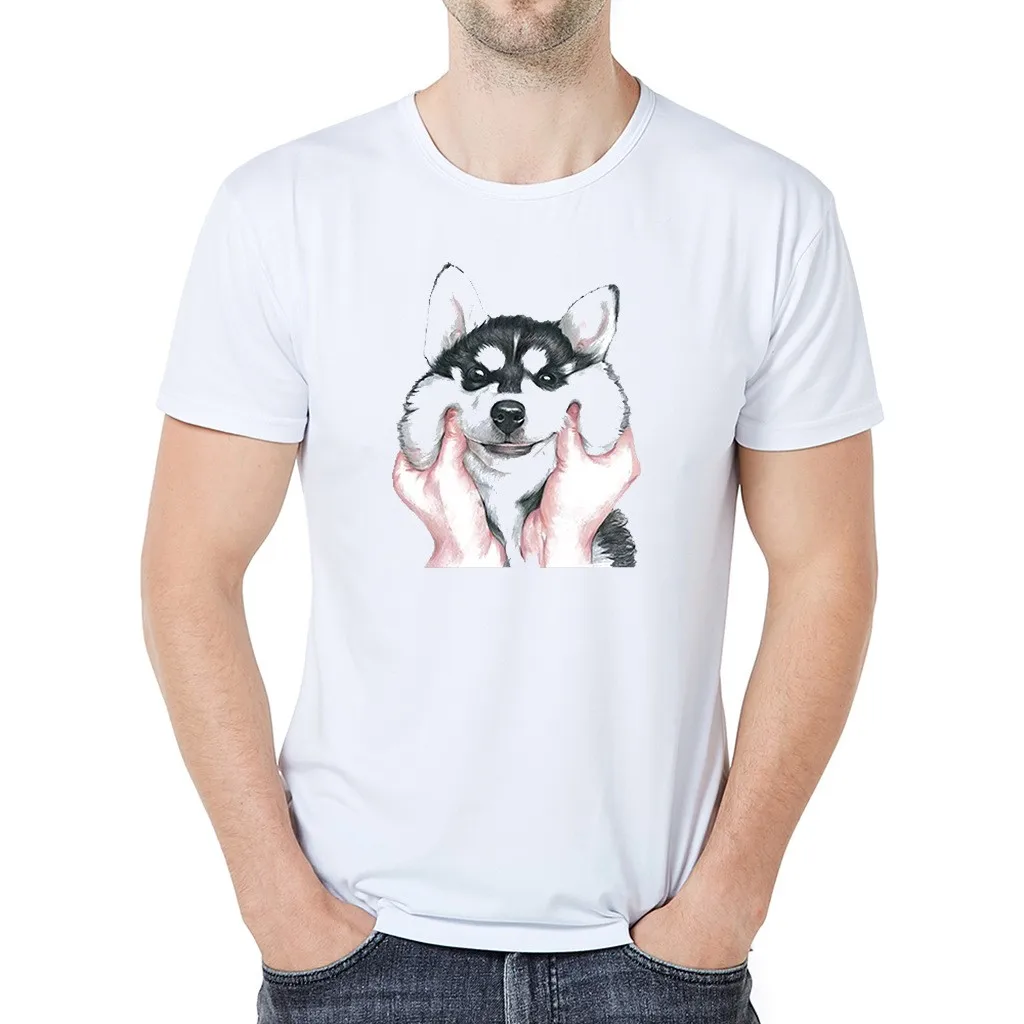 

Plus Size Cute Creative T Shirt Men Summer 2019 3D Wolf Printed Streetwear Casual Funny Tshirt Camisetas Hombre