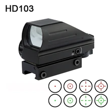 Hunting Optics 1x22x33 Compact Reflex Red Green Dot Sight Riflescope 4 Reticle Sight for Airsoft Weaver 11mm Mount airsoft.gun Hunting Optics 1x22x33 Compact Reflex Red Green Dot Sight Riflescope 4 Reticle Sight for Airsoft Weaver 11mm Mount airsoft.gun