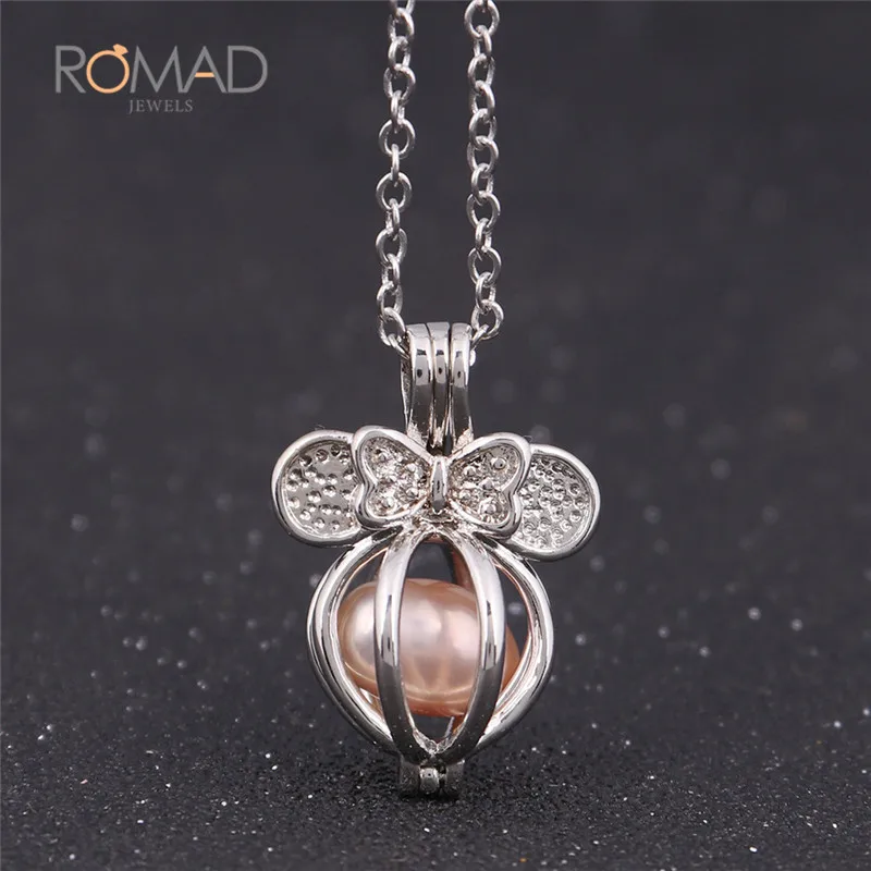 

Lovely Hollow Fruit Turtle shell Charms Luxury Strawberry bowknot Pendant&Necklace For Girls Children Kids Jewelry ketting Z4