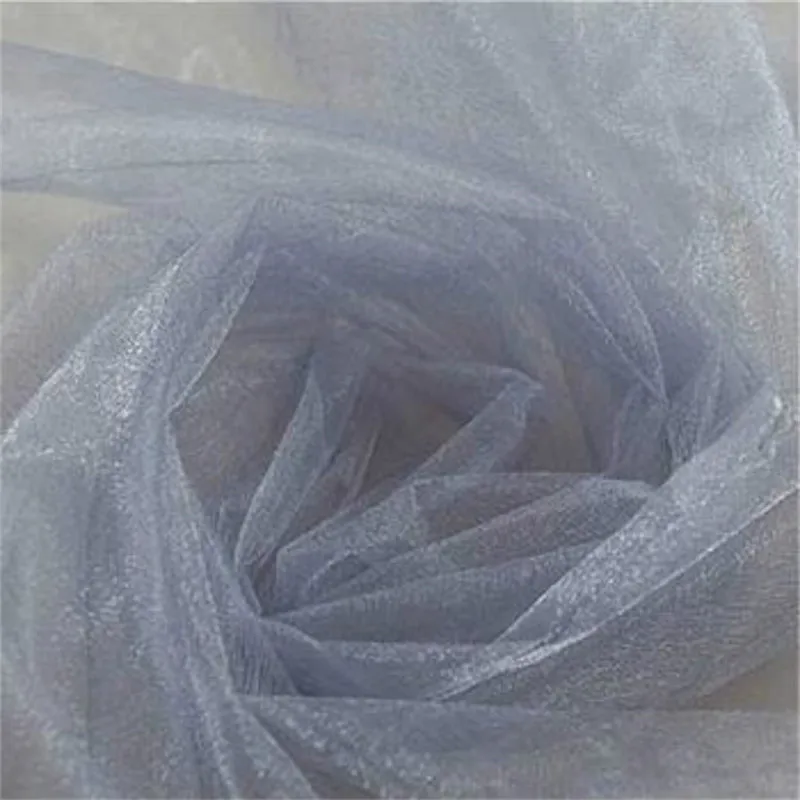 48 см x 5 м рулон тюля Хрустальная ткань органза тюль рулон катушки свадебное украшение день Рождения Вечеринка Дети ребенок душ 7ZSH015A1 - Цвет: Серый