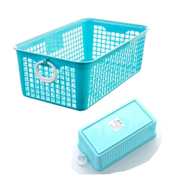 

1PC Thicken Kitchen Accessior Sundries Plastic Storage Basket L M S Size Hollow Plastic Laundry Basket Desktop Cabinet Basket