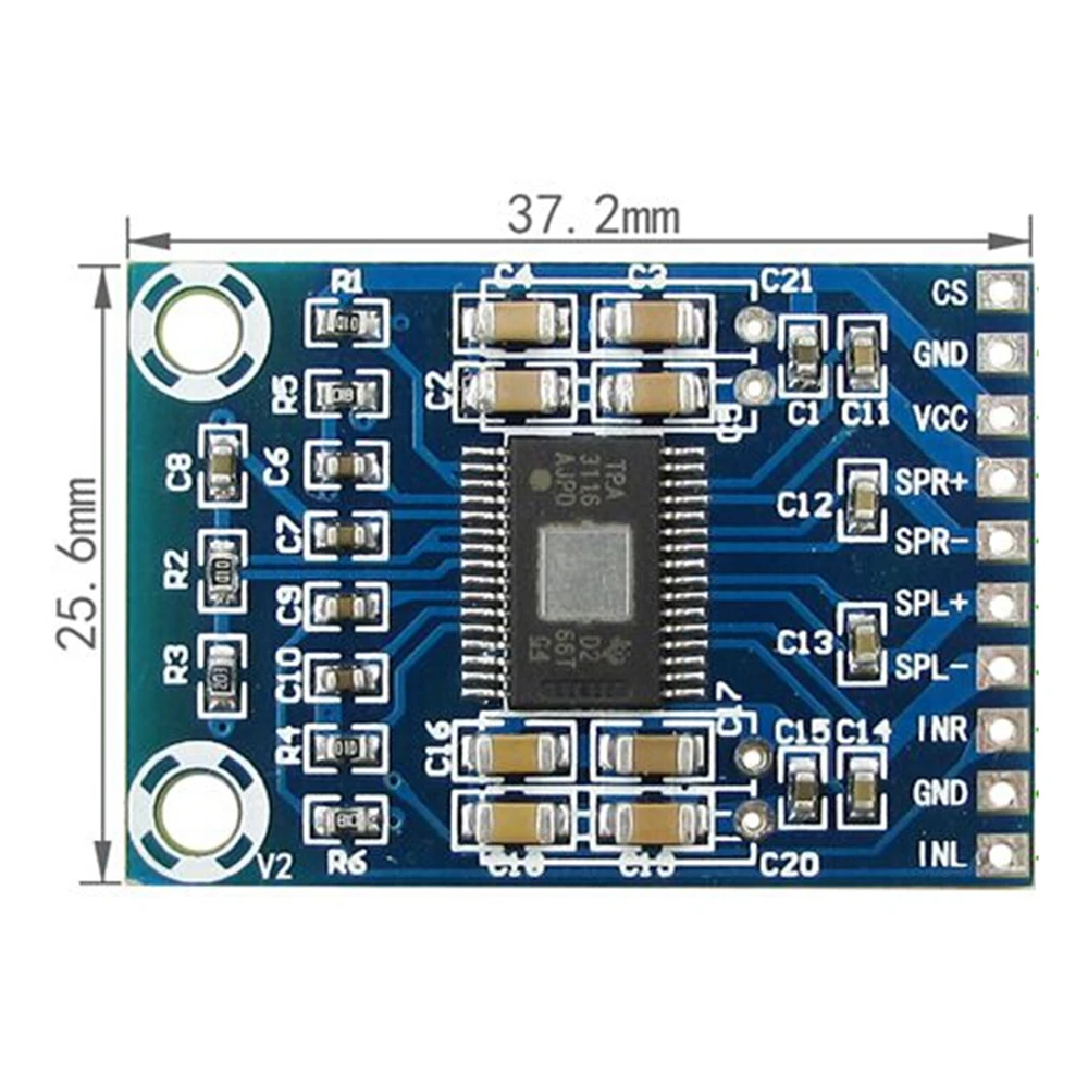 HW-710 TPA3116D2 чип двухканальный цифровой аудио усилитель мощности плата модуль 2 канала стерео 2*50 Вт ультра-тонкий усилитель чипы