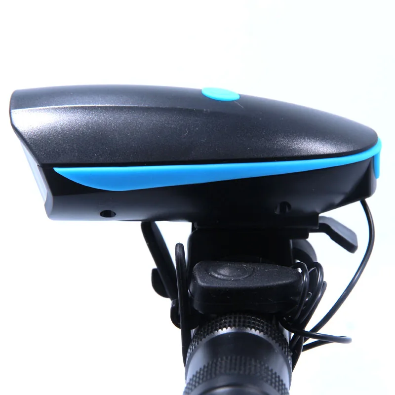 2 IN 1 LED Bike Light With electric Bell trembler buzzers horn switch Cycling Bicycle Lamp Battery Built-in USB Charging
