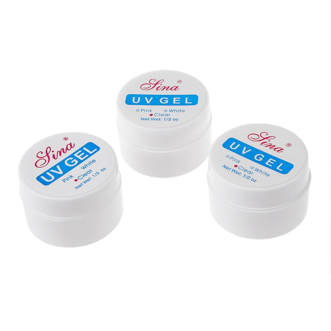 

3x Pcs UV Gels Nail False Tip Manicure Transparent 15ml