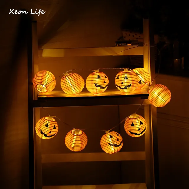 zmhegw 2017 new 1 set pumpkin 10 led string lights halloween decoration lights warm white halloween