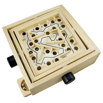 

3D Puzzle Wooden Labyrinth Board Toys Ball Maze Games Handcrafted Toys Kids Intellectual Development Educational Puzzles Toys