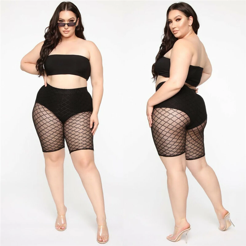 

Women's mesh shorts Female look through hollow legs shorts swimwear mini shorts sexy 610