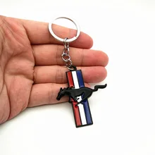 CDIY 6 цветов металлическая, для машины новая 3D эмблема "лошадь" значок брелок кольцо цепочка подходит для Ford Mustang GT 500 Cobra