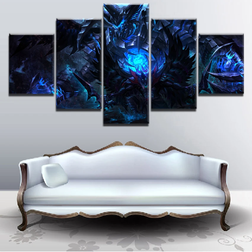  Abstract Painting HD Printed Wall Picture Framework Home Decor 5 Pieces Dark DotA 2 Sword Terrorbla